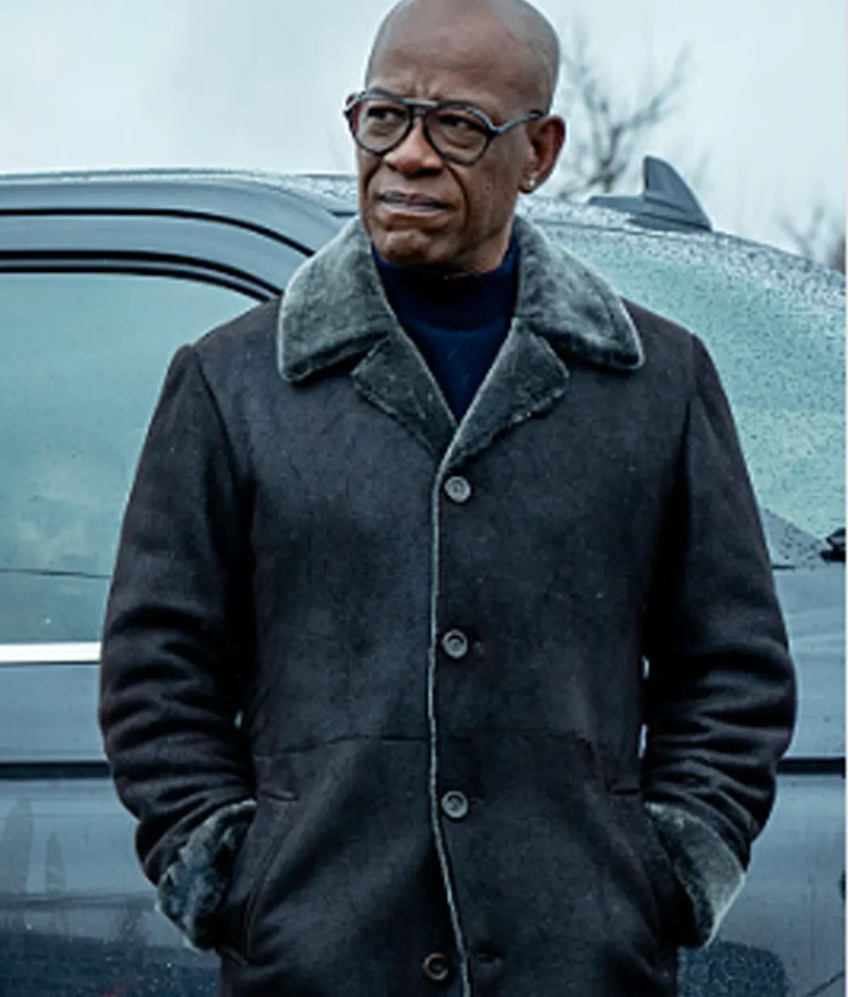 Mayor Of Kingstown S04 Frank Moses Sherpa Collared Suede Coat Breakdown